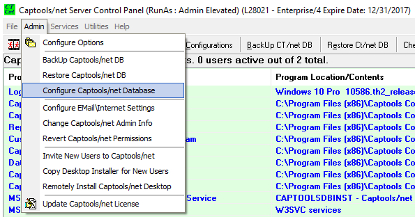 ConfigureCaptoolsnetDB01