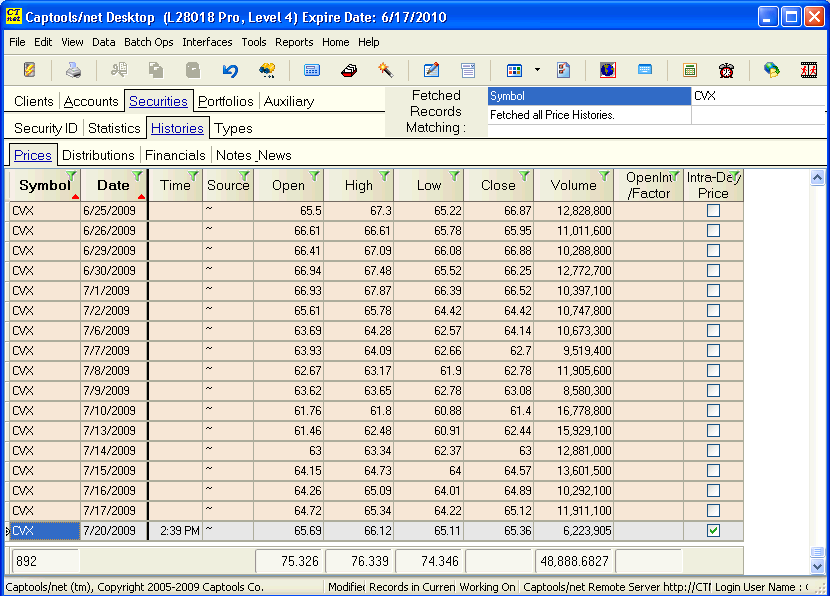 PriceHistGridView